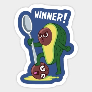 Avocado Winner Sticker